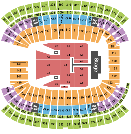 Gillette Stadium Jelly Roll Seating Chart